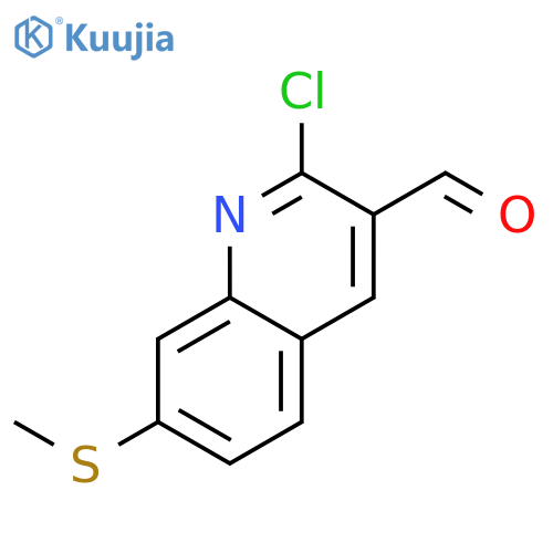 2-Chloro-7-methylsulfanyl-quinoline-3-carbaldehyde structure