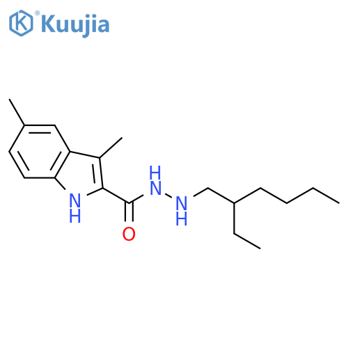 1H-Indole-2-carboxylic acid, 3,5-dimethyl-, 2-(2-ethylhexyl)hydrazide structure