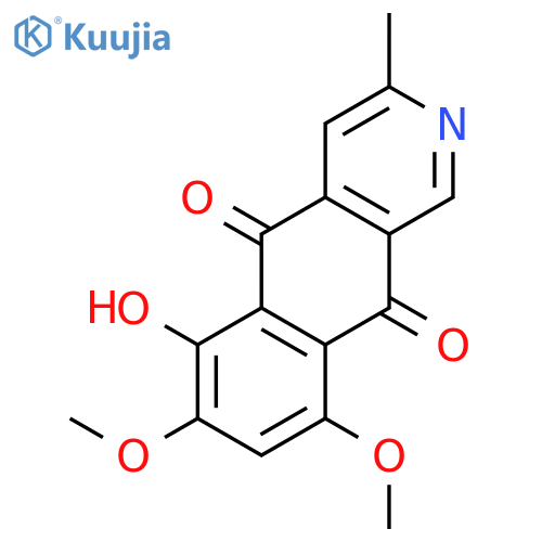 6-hydroxy-7,9-dimethoxy-3-methylbenzo[g]isoquinoline-5,10-dione structure