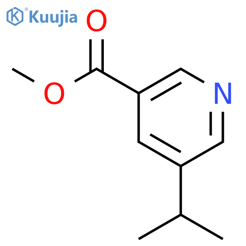 3-Pyridinecarboxylic acid, 5-(1-methylethyl)-, methyl ester structure