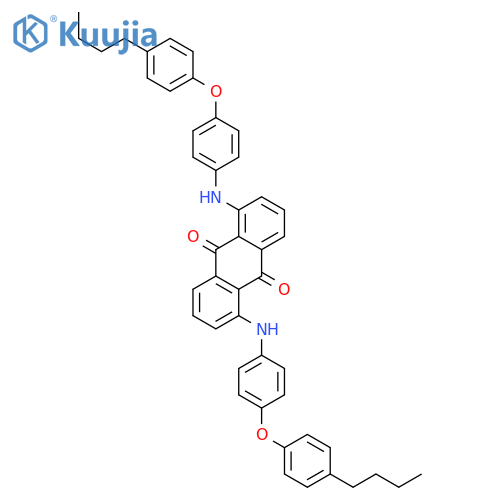 9,10-Anthracenedione, 1,5-bis[[4-(4-butylphenoxy)phenyl]amino]- structure