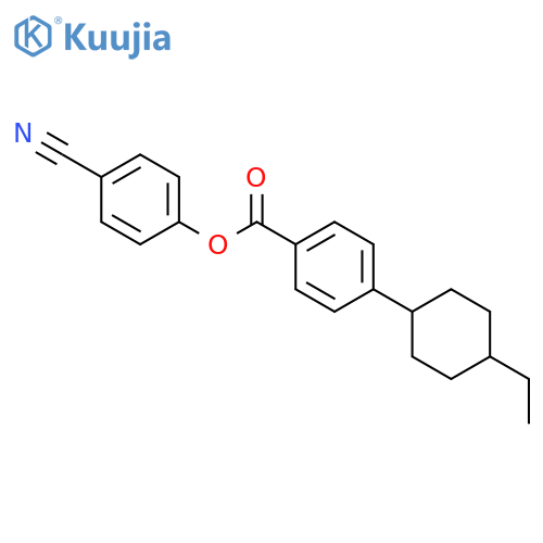 Benzoic acid,4-(4-ethylcyclohexyl)-, 4-cyanophenyl ester structure