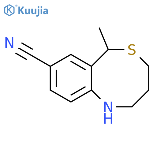 2H-5,1-BENZOTHIAZOCINE-8-CARBONITRILE, 1,3,4,6-TETRAHYDRO-6-METHYL- structure
