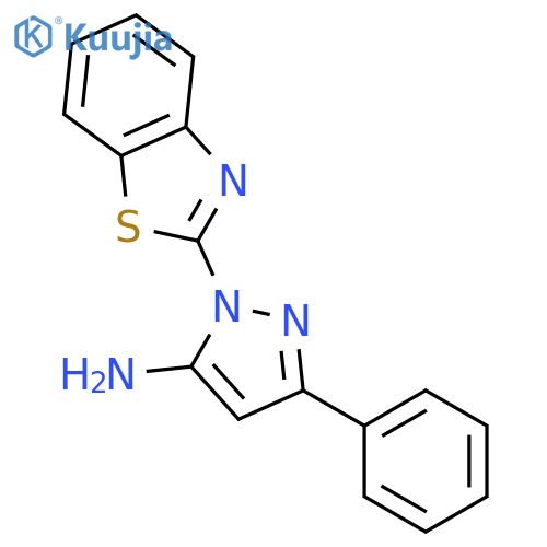 1H-Pyrazol-5-amine, 1-(2-benzothiazolyl)-3-phenyl- structure