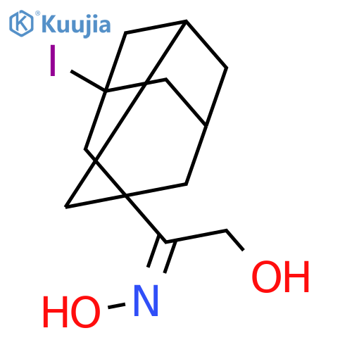(2Z)-2-(hydroxyimino)-2-(3-iodotricyclo[3.3.1.1~3,7~]dec-1-yl)ethanol structure