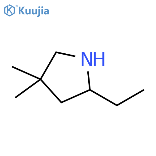 Pyrrolidine, 2-ethyl-4,4-dimethyl- structure