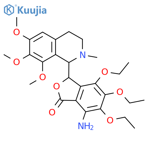 Phthalide, 7-amino-3-(2-methyl-6,7,8-triethoxy-1,2,3,4-tetrahydro-1-isoquinolyl)-4,5,6-triethoxy- structure