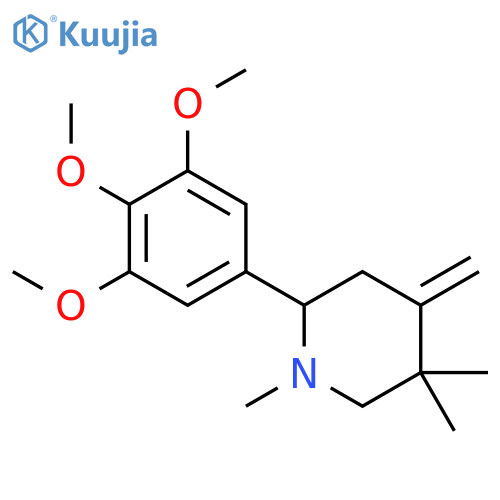 Piperidine, 1,5,5-trimethyl-4-methylene-2-(3,4,5-trimethoxyphenyl)- structure