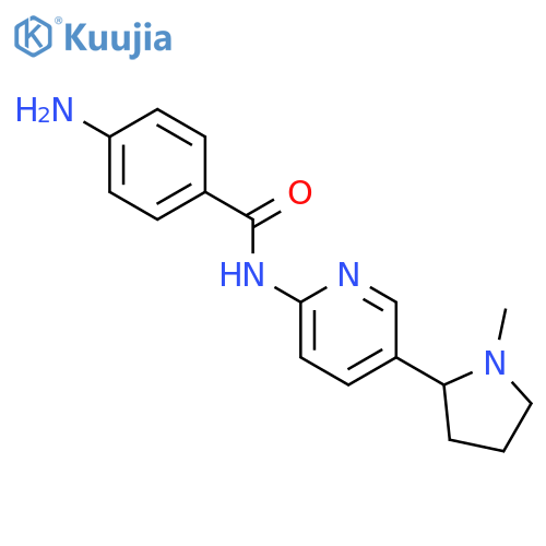 Benzamide, 4-amino-N-[5-(1-methyl-2-pyrrolidinyl)-2-pyridinyl]- structure