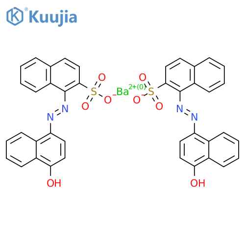 2-Naphthalenesulfonic acid, 1-((4-hydroxy-1-naphthalenyl)azo)-, barium salt (2:1) structure