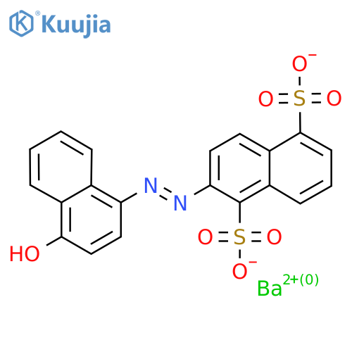 1,5-Naphthalenedisulfonic acid, 2-(2-(4-hydroxy-1-naphthalenyl)diazenyl)-, barium salt (1:1) structure