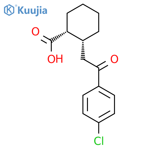 cis-2-2-(4-Chlorophenyl)-2-oxoethyl-cyclohexane-1-carboxylic acid structure