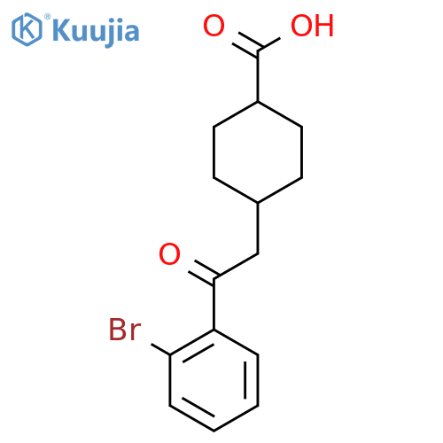 trans-4-2-(2-Bromophenyl)-2-oxoethyl-cyclohexane-1-carboxylic acid structure