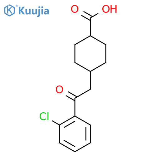 trans-4-2-(2-Chlorophenyl)-2-oxoethyl-cyclohexane-1-carboxylic acid structure