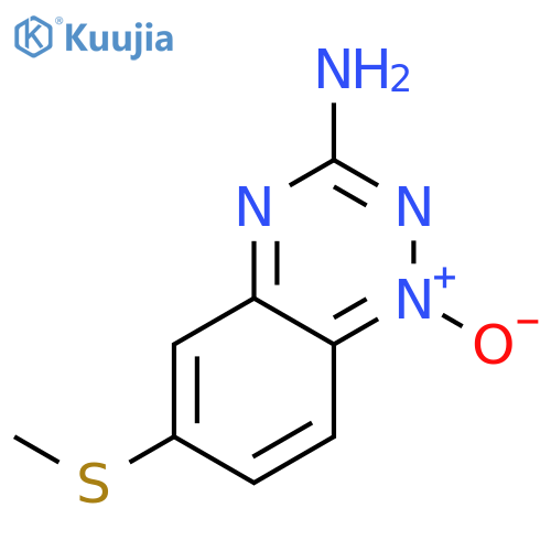 1,2,4-Benzotriazin-3-amine, 6-(methylthio)-, 1-oxide structure
