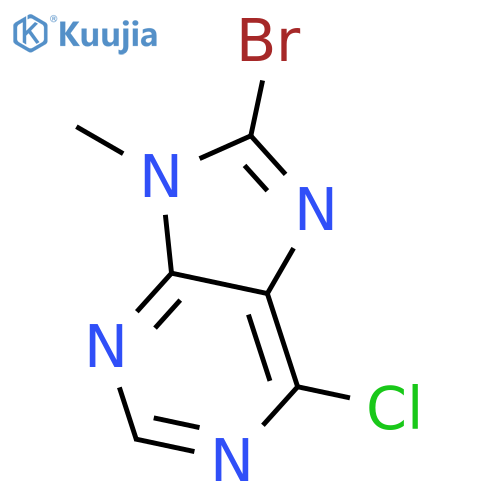 8-bromo-6-chloro-9-methyl-9H-purine structure