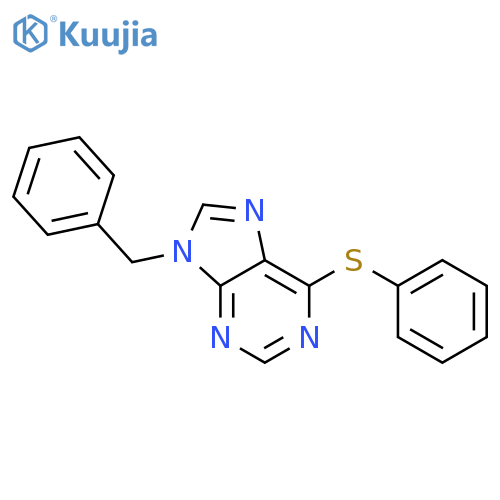 9H-Purine, 9-(phenylmethyl)-6-(phenylthio)- structure
