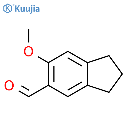 6-methoxy-2,3-dihydro-1H-indene-5-carbaldehyde structure