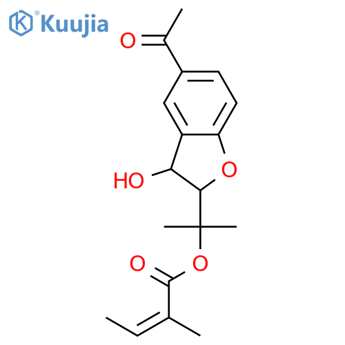 5-Acetyl-2,3-dihydro-3-hydroxy-2-(1-hydroxyisopropyl)benzofuran; (2S,3R)-form, 1'-O-Angeloyl structure