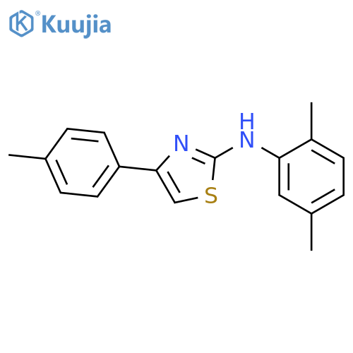 N-(2,5-dimethylphenyl)-4-(4-methylphenyl)-1,3-thiazol-2-amine structure