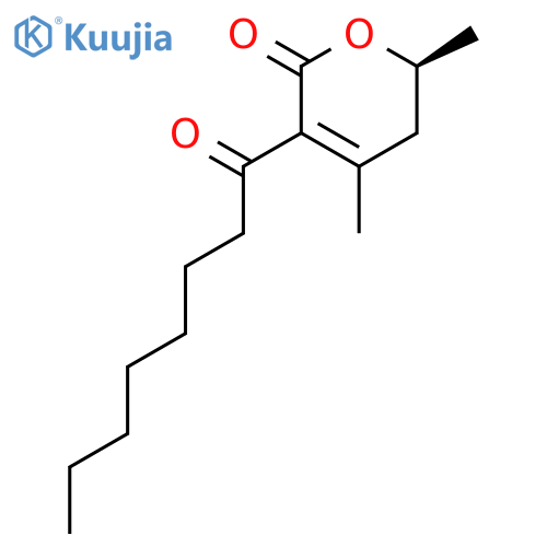 2H-PYRAN-2-ONE, 5,6-DIHYDRO-4,6-DIMETHYL-3-(1-OXOOCTYL)-, (6S)- structure