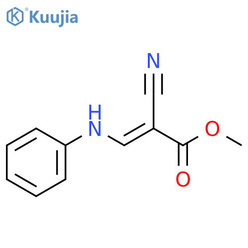 2-Propenoic acid, 2-cyano-3-(phenylamino)-, methyl ester, (E)- structure