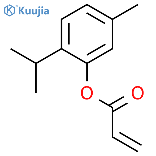 2-Propenoicacid, 5-methyl-2-(1-methylethyl)phenyl ester structure