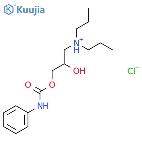 2-hydroxy-3-[(phenylcarbamoyl)oxy]-N,N-dipropylpropan-1-aminium chloride structure