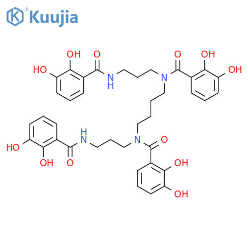Benzamide,N,N'-1,4-butanediylbis[N-[3-[(2,3-dihydroxybenzoyl)amino]propyl]-2,3-dihydroxy- structure