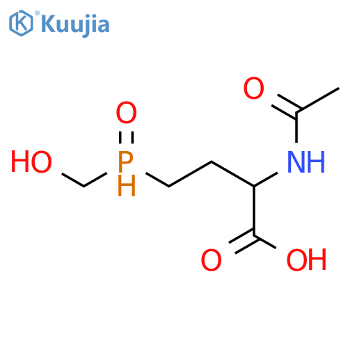 2-acetamido-4-hydroxy(methyl)phosphorylbutanoic acid structure
