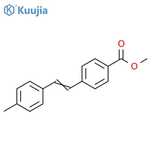 Benzoic acid, 4-[2-(4-methylphenyl)ethenyl]-, methyl ester structure