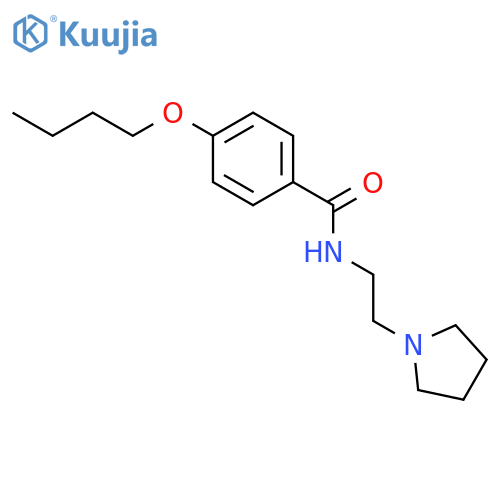 4-butoxy-N-[2-(pyrrolidin-1-yl)ethyl]benzamide structure