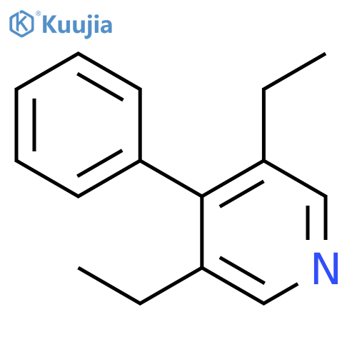Pyridine, 3,5-diethyl-4-phenyl- structure