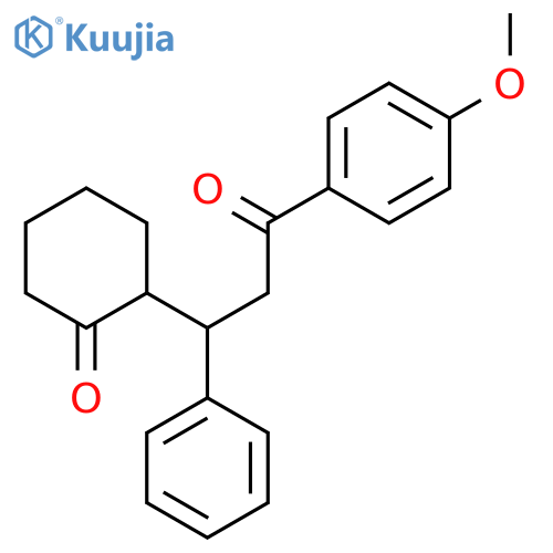 2-[3-(4-Methoxyphenyl)-3-oxo-1-phenylpropyl]cyclohexanone structure