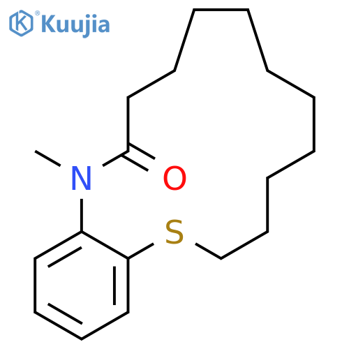 13-methyl-2,3,4,5,6,7,8,9,10,11-decahydro-1,13-benzothiazacyclopentadecin-12(13H)-one structure