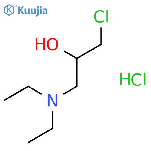 1-Chloro-3-(diethylamino)propan-2-ol;hydrochloride structure