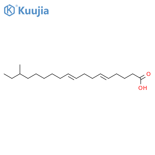 5,9-Octadecadienoic acid, 16-methyl- structure