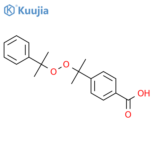 Benzoic acid, 4-[1-methyl-1-[(1-methyl-1-phenylethyl)dioxy]ethyl]- structure