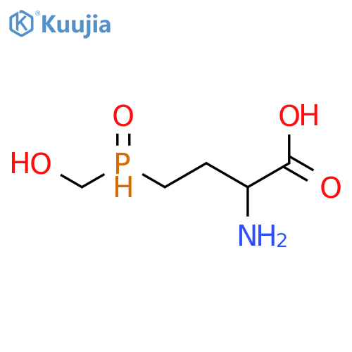 Butanoic acid, 2-amino-4-(hydroxymethylphosphinyl)-, (2R)- structure