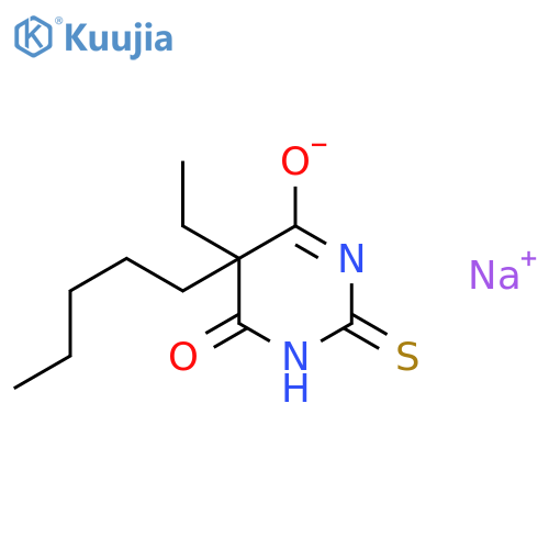 sodium 5-ethyl-6-oxo-5-pentyl-2-thioxo-1,2,5,6-tetrahydropyrimidin-4-olate structure