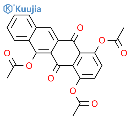 5,12-Naphthacenedione, 1,4,6-tris(acetyloxy)- structure