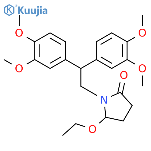 2-Pyrrolidinone, 1-[2,2-bis(3,4-dimethoxyphenyl)ethyl]-5-ethoxy- structure