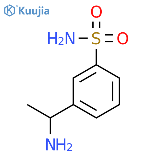 3-(1-aminoethyl)benzene-1-sulfonamide structure
