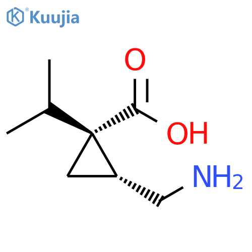 Cyclopropanecarboxylicacid, 2-(aminomethyl)-1-(1-methylethyl)-, (1R,2R)-rel- structure