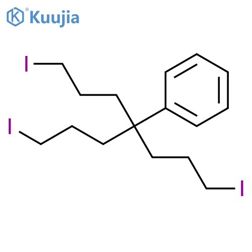 Benzene, [4-iodo-1,1-bis(3-iodopropyl)butyl]- structure