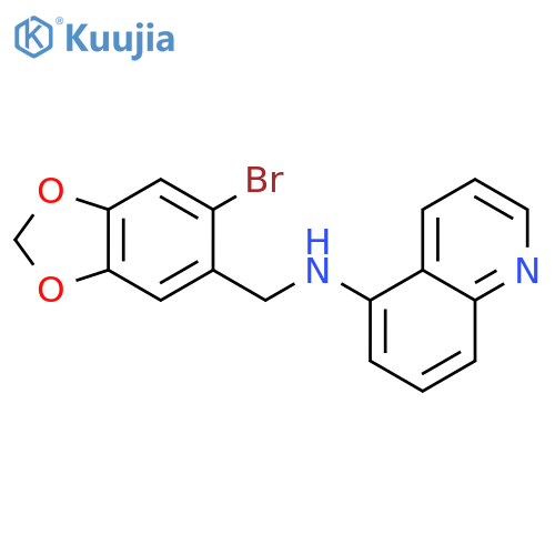 5-QUINOLINAMINE, N-[(6-BROMO-1,3-BENZODIOXOL-5-YL)METHYL]- structure