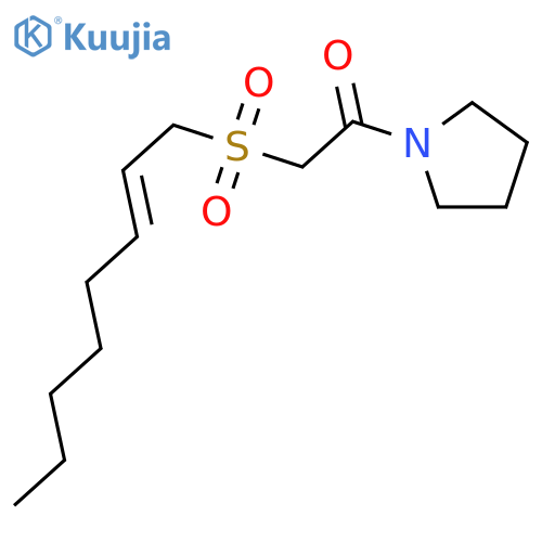 Pyrrolidine, 1-[[(2E)-2-octenylsulfonyl]acetyl]- structure