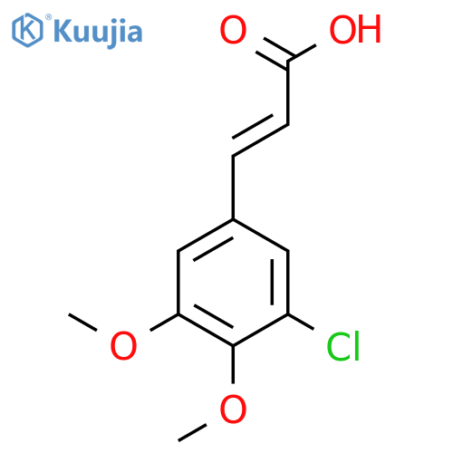 3-(3-Chloro-4,5-dimethoxyphenyl)prop-2-enoic acid structure