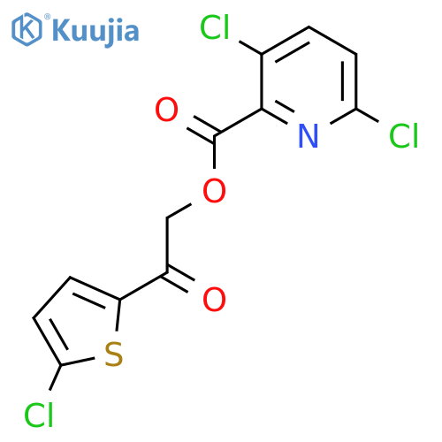 2-(5-chlorothiophen-2-yl)-2-oxoethyl 3,6-dichloropyridine-2-carboxylate structure