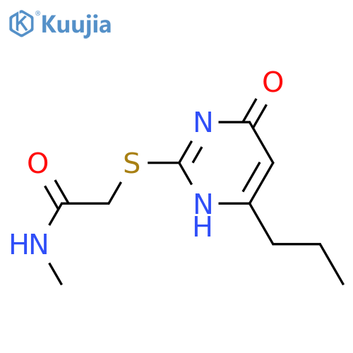 N-methyl-2-(6-oxo-4-propyl-1,6-dihydropyrimidin-2-yl)sulfanylacetamide structure